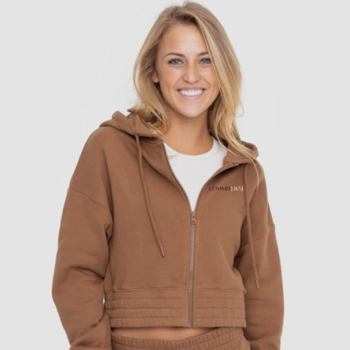 Cropped Commit [365] Zip Up Hoodie